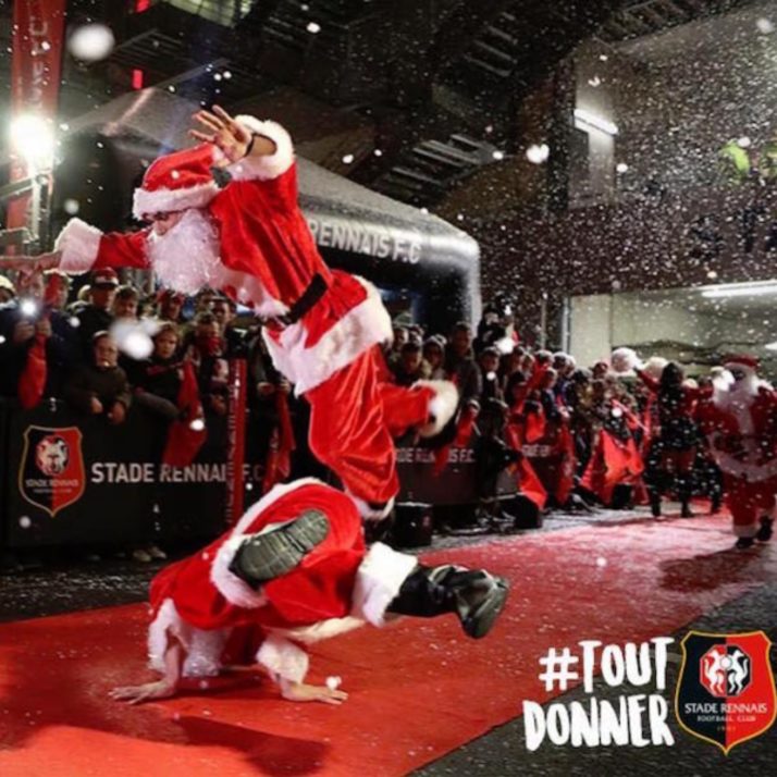 Nos Pères Noël acrobates au Stade Rennais !